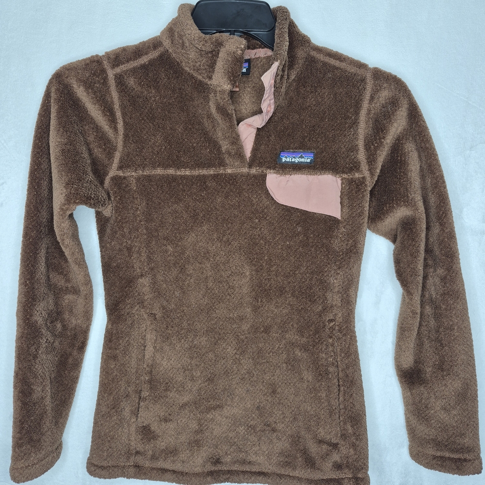 Patagonia Re-Tool Snap-T Brown High Pile Fleece Pullover XS
